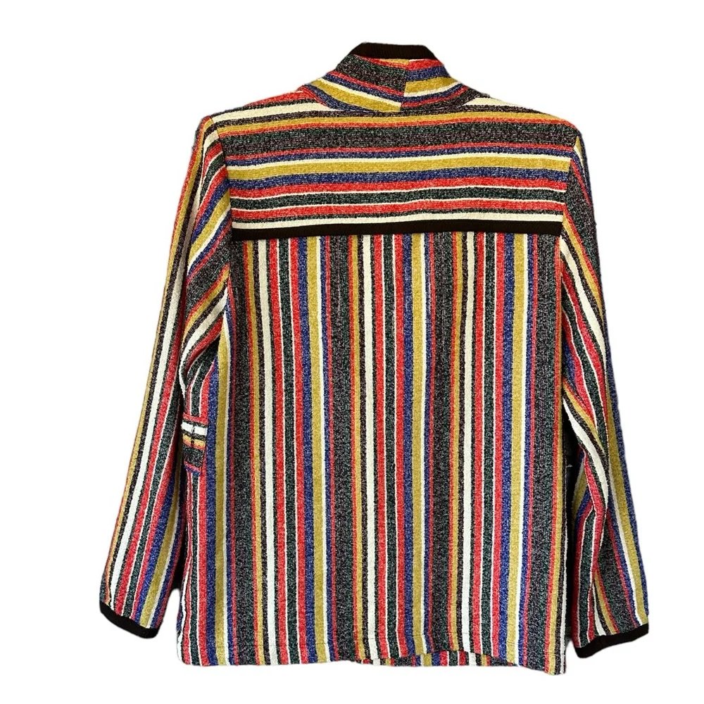 Anthropologie Akemi + Kin Mansoura Striped Wrap Jacket Womens Medium - Picture 3 of 4